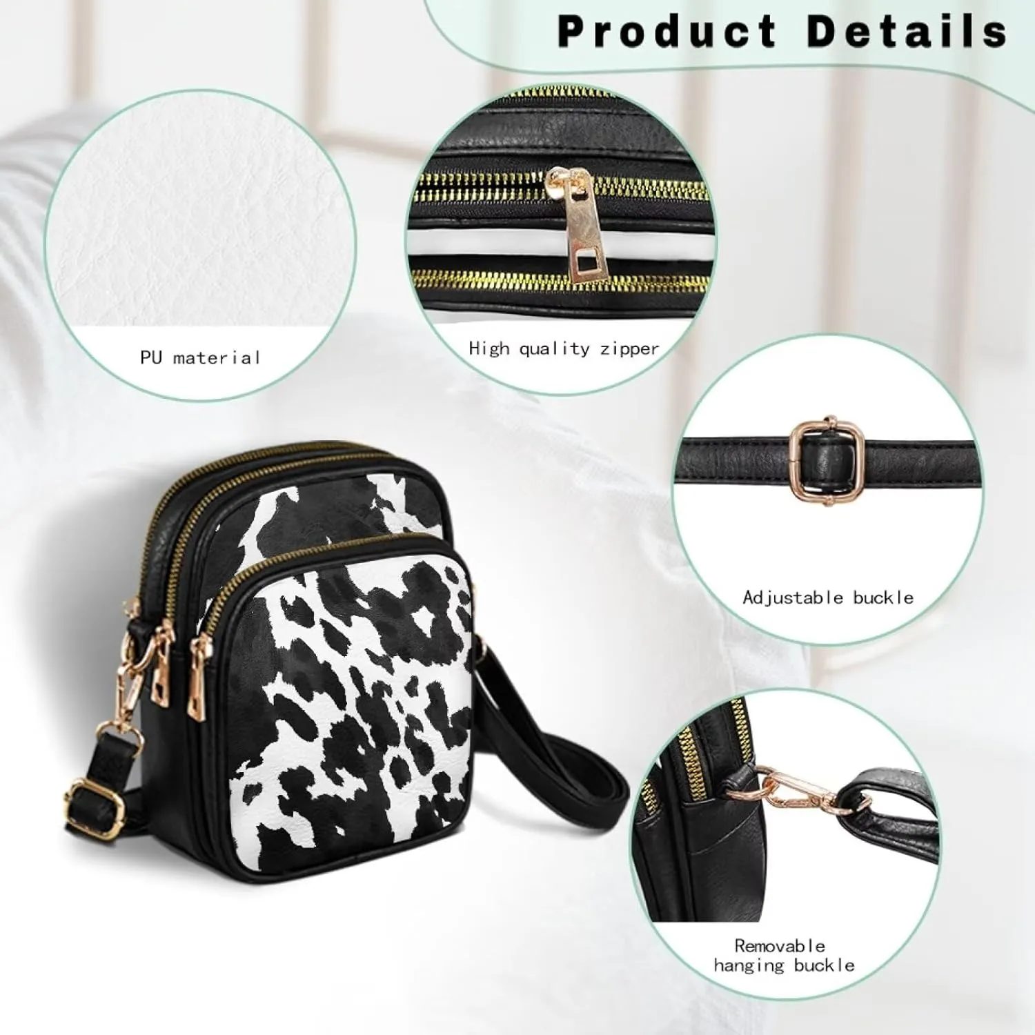 Womens Crossbody Bag Small Small Messenger Bag for Women Leather Satchel Handbags for Women
