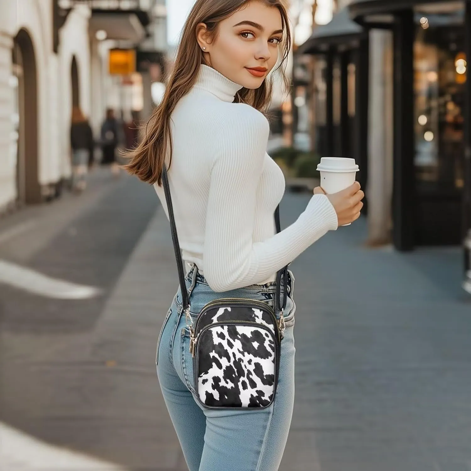 Womens Crossbody Bag Small Small Messenger Bag for Women Leather Satchel Handbags for Women
