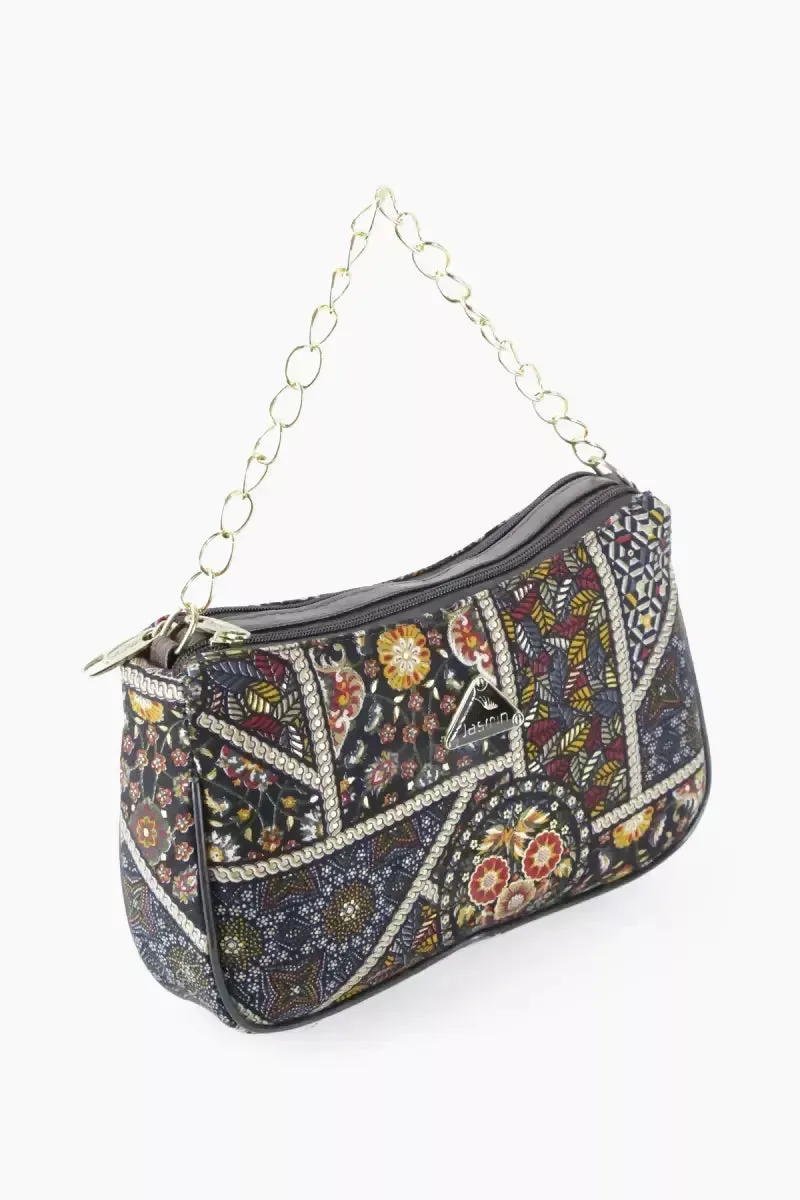 Women's Multi Printed Sling Bag - Black