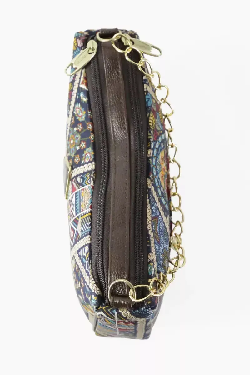 Women's Multi Printed Sling Bag - Green