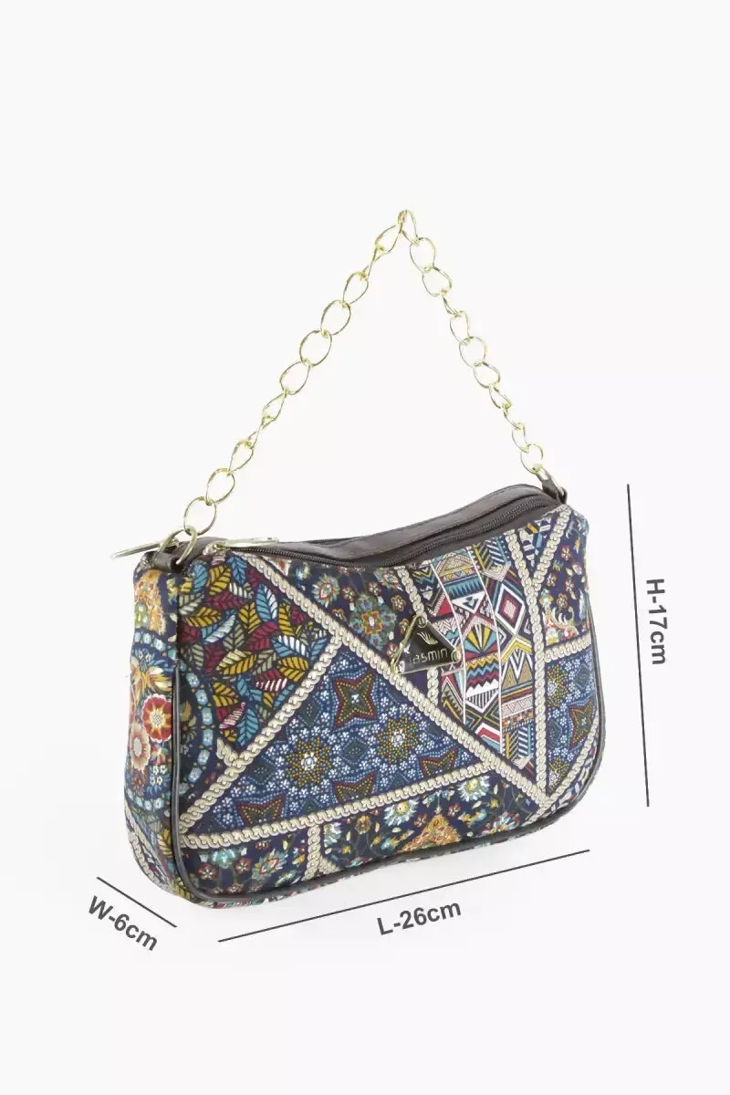 Women's Multi Printed Sling Bag - Green