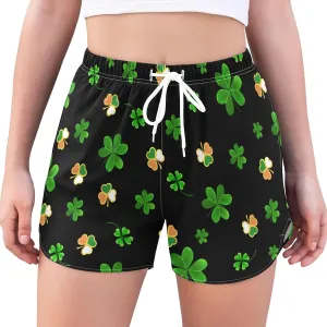 Womens Quick Dry Beach Shorts Athletic Swim Bottom Swimsuit with Liner Pockets