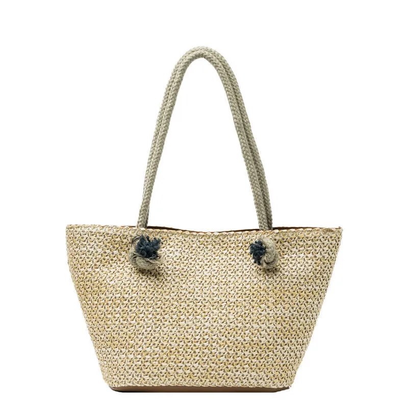 Women's Straw Korean Woven Large Capacity Holiday Crossbody Bags