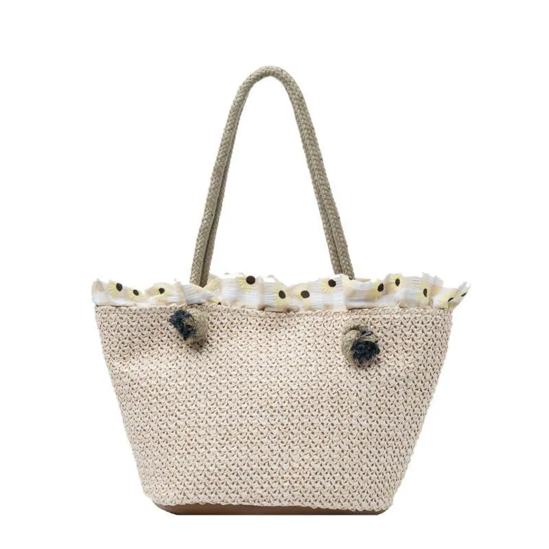 Women's Straw Korean Woven Large Capacity Holiday Crossbody Bags