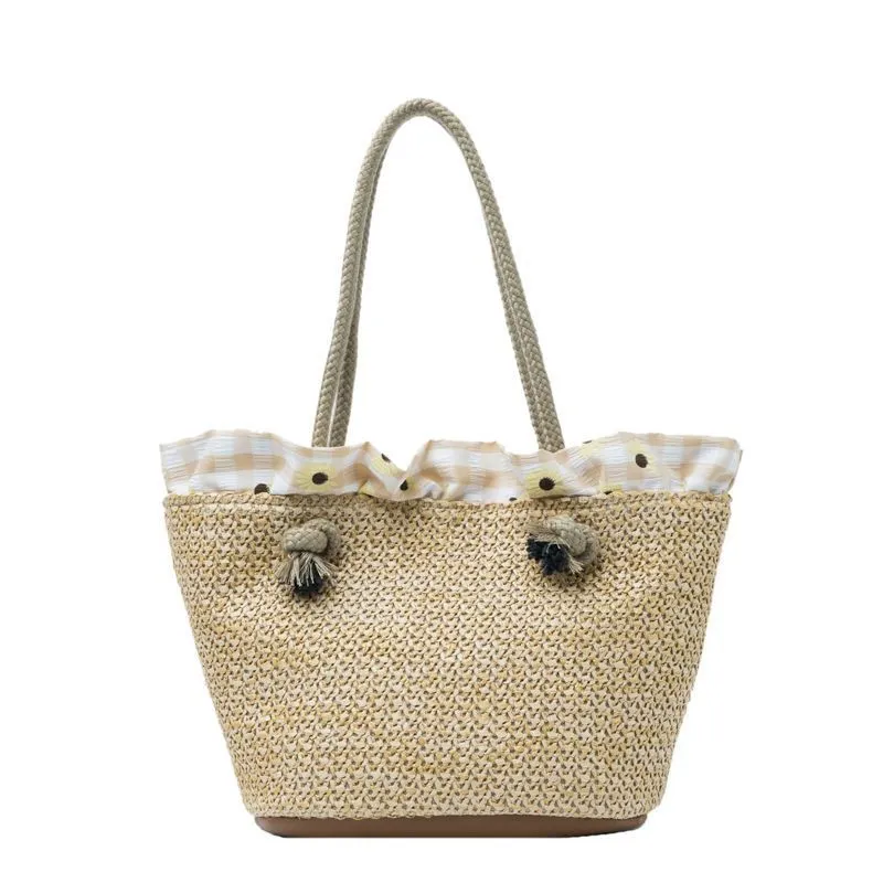 Women's Straw Korean Woven Large Capacity Holiday Crossbody Bags