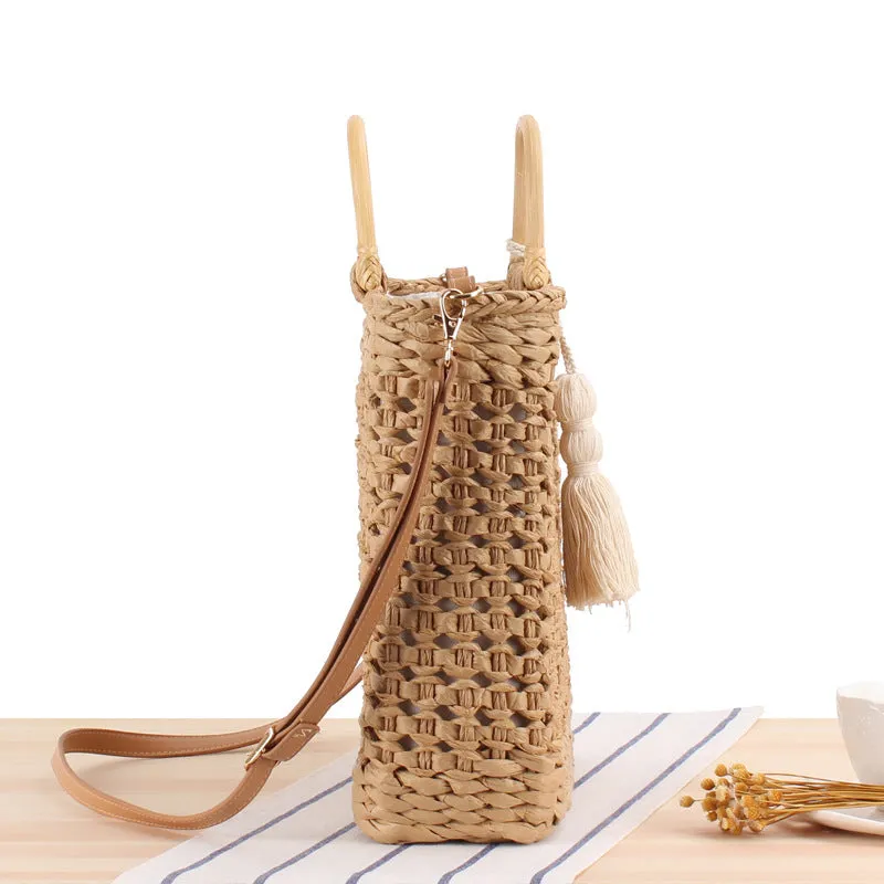 Women's Style Popular Straw Beach Handmade Hollow Crossbody Bags