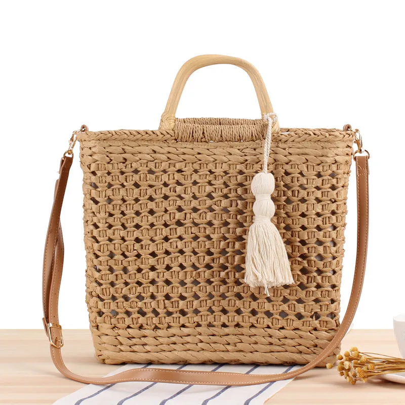 Women's Style Popular Straw Beach Handmade Hollow Crossbody Bags