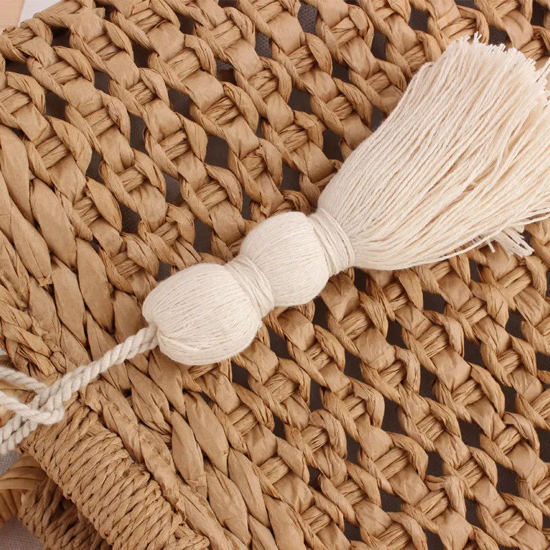 Women's Style Popular Straw Beach Handmade Hollow Crossbody Bags