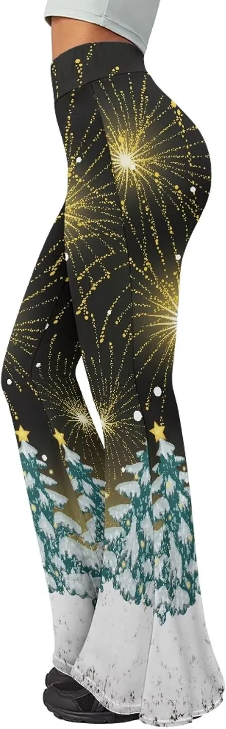 Women's Yoga Pants Flare Leggings Bootcut Workout Pants Stretch Casual Bell Bottom Pants
