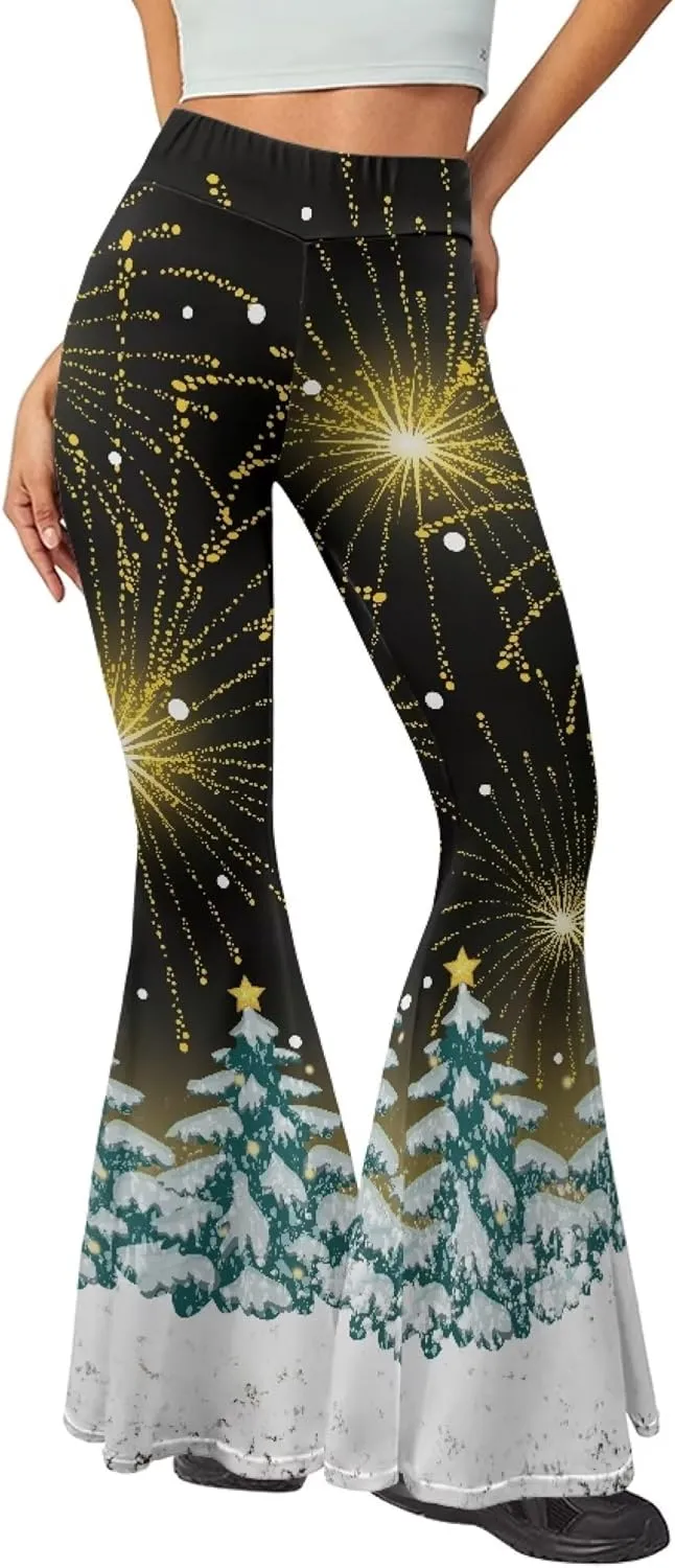 Women's Yoga Pants Flare Leggings Bootcut Workout Pants Stretch Casual Bell Bottom Pants
