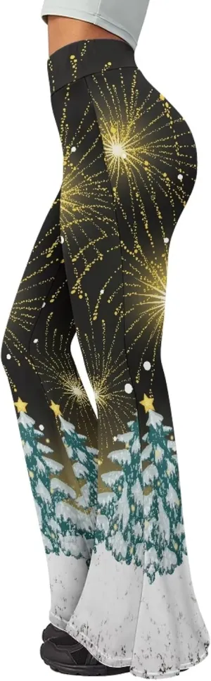 Women's Yoga Pants Flare Leggings Bootcut Workout Pants Stretch Casual Bell Bottom Pants