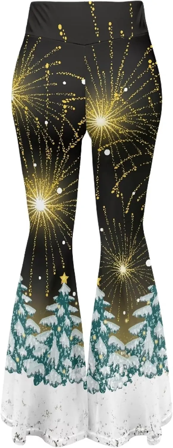 Women's Yoga Pants Flare Leggings Bootcut Workout Pants Stretch Casual Bell Bottom Pants