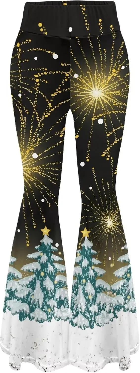Women's Yoga Pants Flare Leggings Bootcut Workout Pants Stretch Casual Bell Bottom Pants