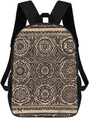 Woodcut Style Backpack for Women Men 17 In Laptop Backpack Casual Daypack Travel Rucksack Weekender Bag