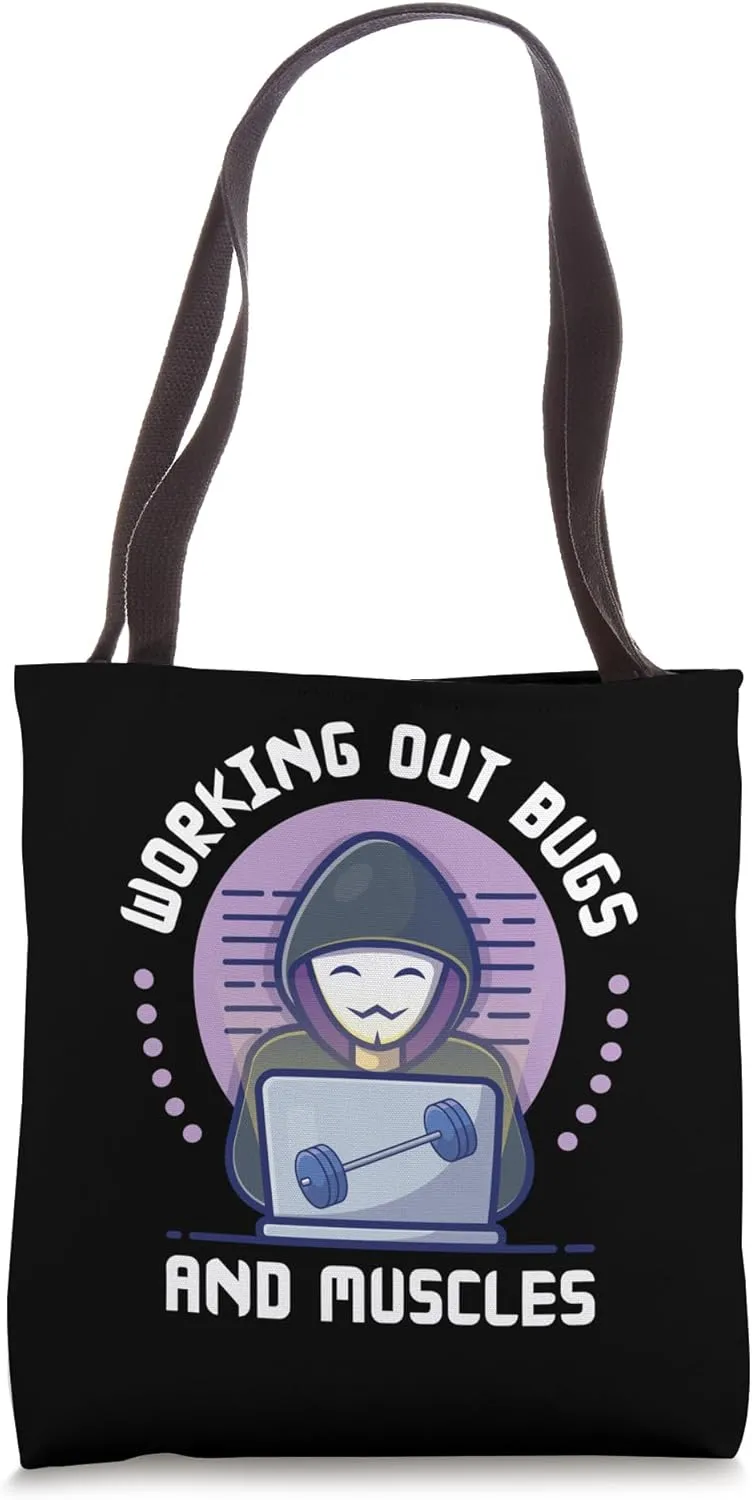 Working Out Software Coding Developer Coder Fitness Gym Geek Tote Bag
