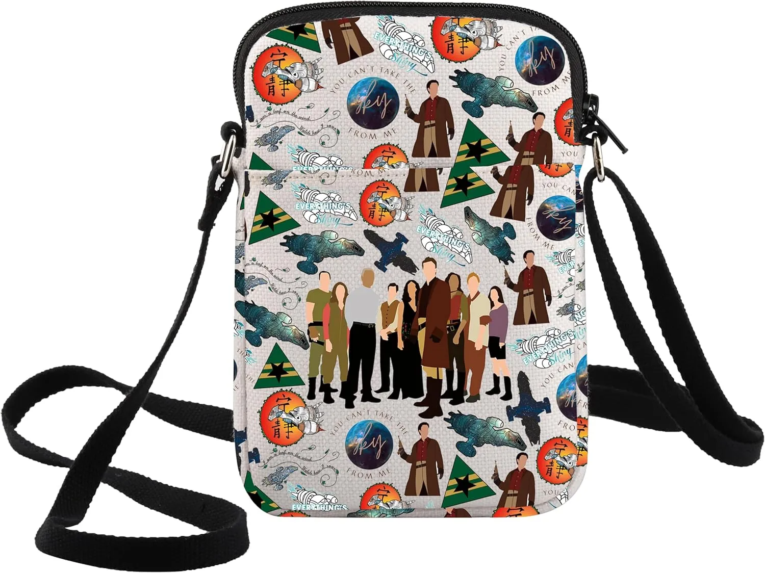 WZMPA Captain Mal Crossbody Bag Mal & Zoe & Wash Fans Gift Simon&River&Shepherd&Saffron Sling Bag Inara&Jayne&Kaylee Merch