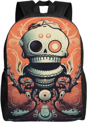 Xerial Funny Skeleton Backpack Waterproof Anti Theft Durable Light Laptop Bag Backpacks For Women Men Travel Gym Backpack