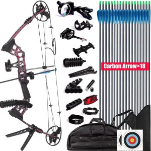 XGeek Compound Bow and Arrow kit, 320 Fps Speed Hunting & Target Bow, with All Accessories, USA-Made Limbs, Draw Weight Adjustable 20-70 Lbs, Draw Length 17-29" for Hunting and Target