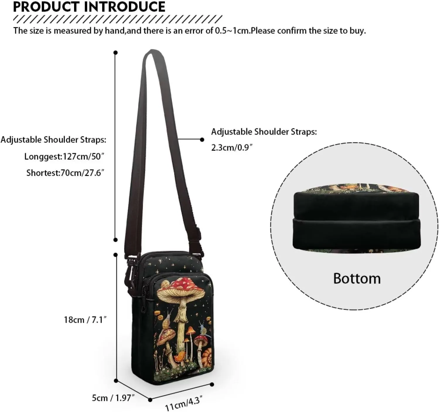 Xpyiqun Crossbody Phone Bag for Purse for Women Canvas Small Sling Shoulder Handbag Cross Body Pouch