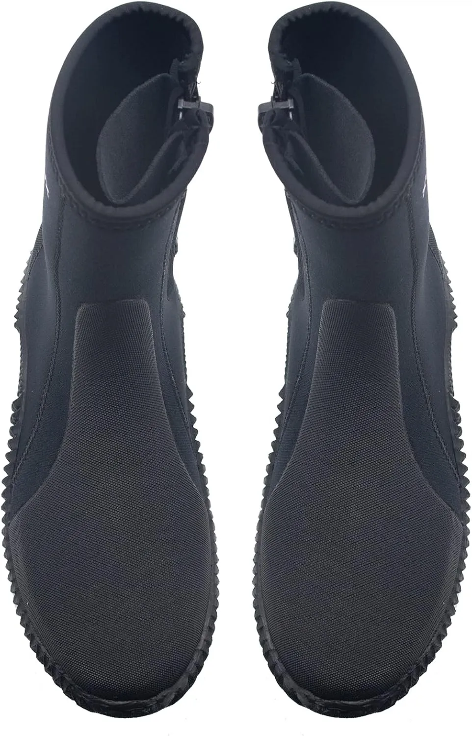 XUKER Neoprene Diving Boots, 3mm 5mm Water Shoes Glued Blind Stitched Wetsuit Booties Adult Men Women with Anti-Slip Rubber Sole Side Zipper