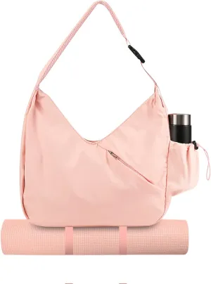 Yoga Gym Bag with Shoe Compartment | Wet Dry Pockets | Yoga Mat Holder Tote Bag for Beach Sports Gym Carry On Bag