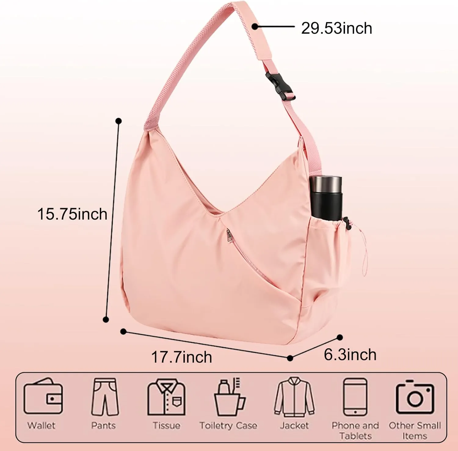 Yoga Gym Bag with Shoe Compartment | Wet Dry Pockets | Yoga Mat Holder Tote Bag for Beach Sports Gym Carry On Bag