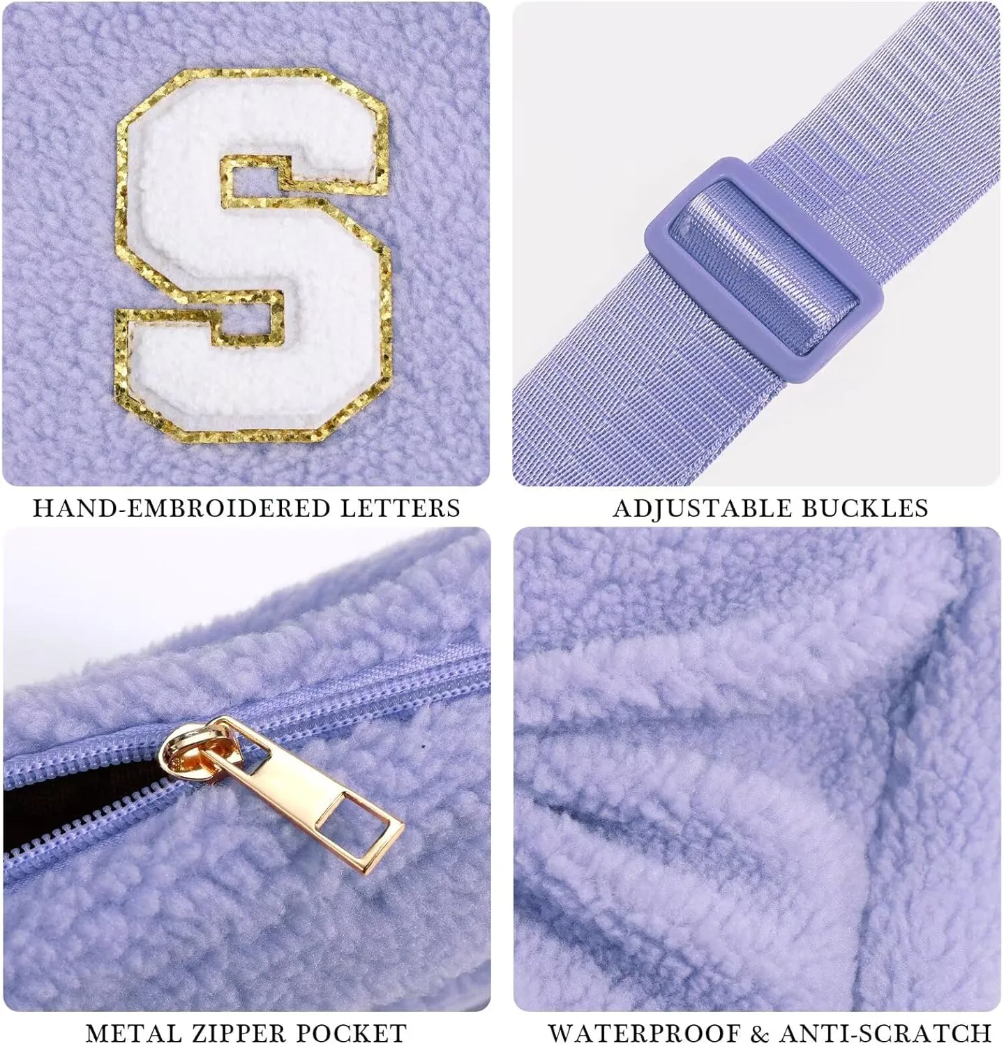 YOOLIFE Gifts for Sister - Sisters Gifts from Sister, Sister Birthday Gifts, Big Sister Gifts, Initial Crossbody Bag Belt Bag Fanny Pack, Purple Z