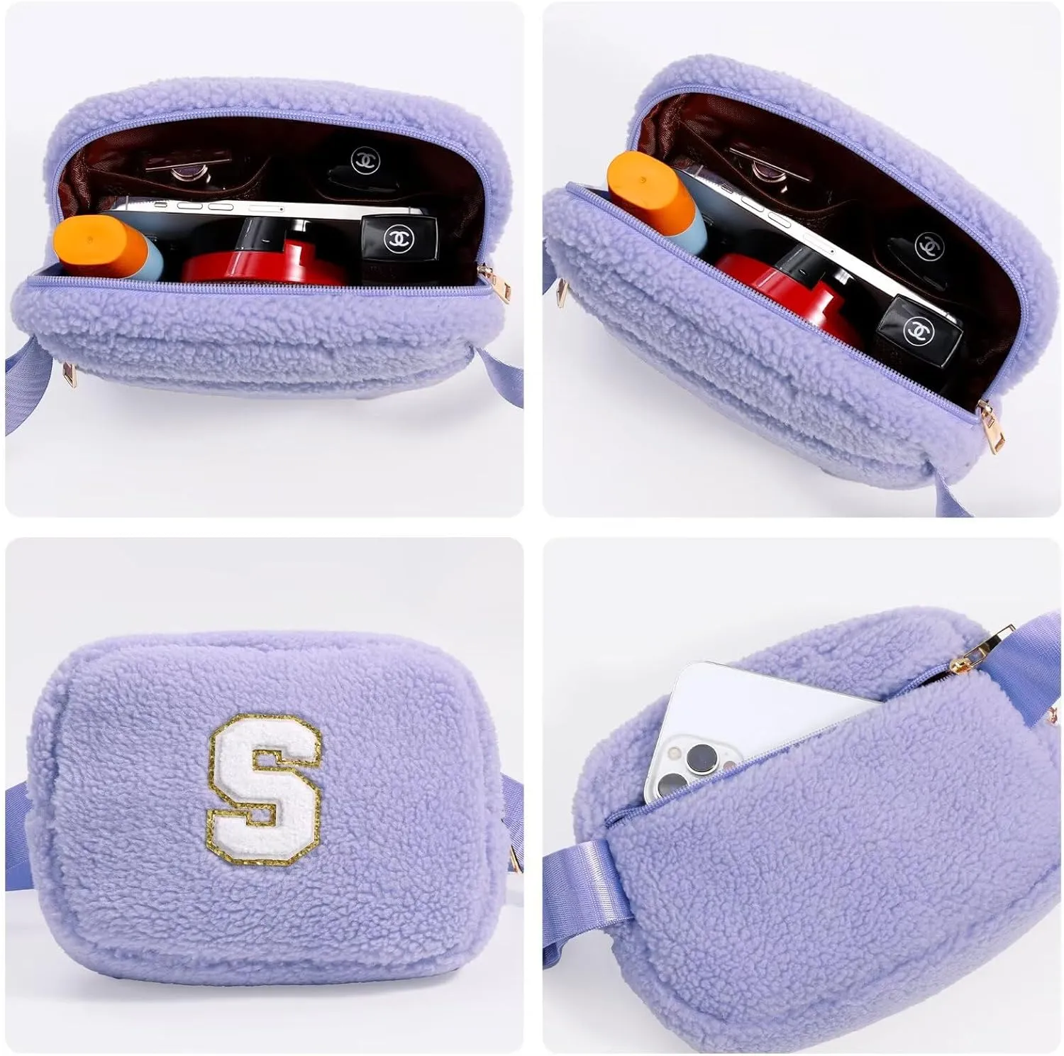YOOLIFE Gifts for Sister - Sisters Gifts from Sister, Sister Birthday Gifts, Big Sister Gifts, Initial Crossbody Bag Belt Bag Fanny Pack, Purple Z
