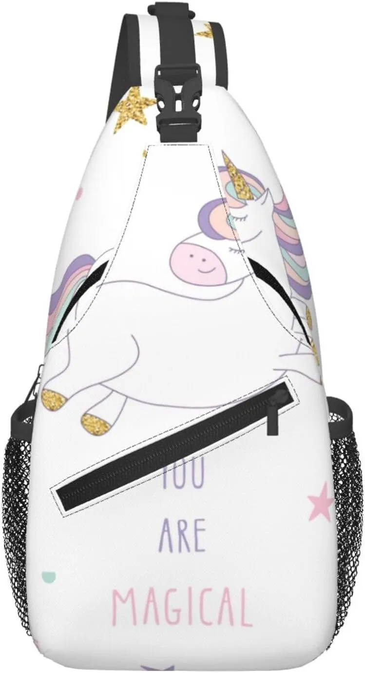 You Are Magical Print Sling Bag Crossbody Backpack For Women Men Hiking Travel Over The Shoulder Multipurpose Bag