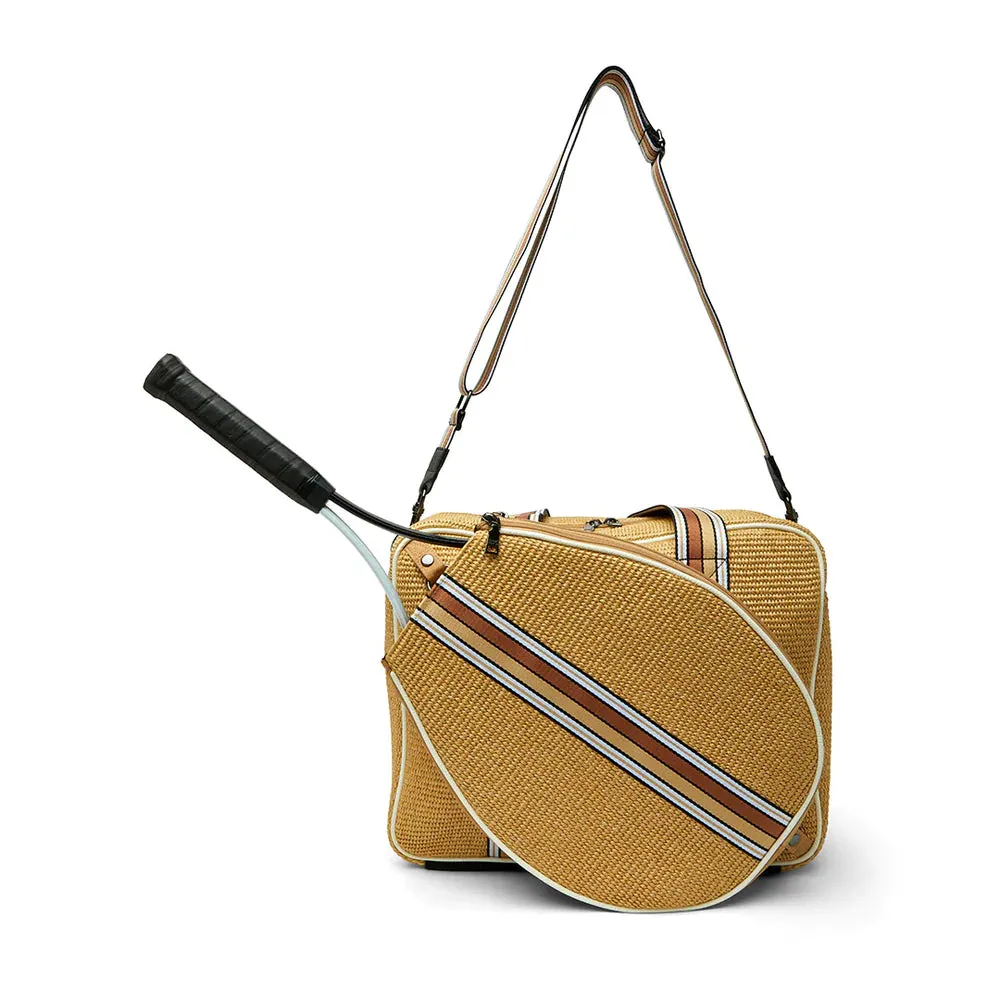 YOU ARE THE CHAMPION TENNIS BAG - Dune Raffia