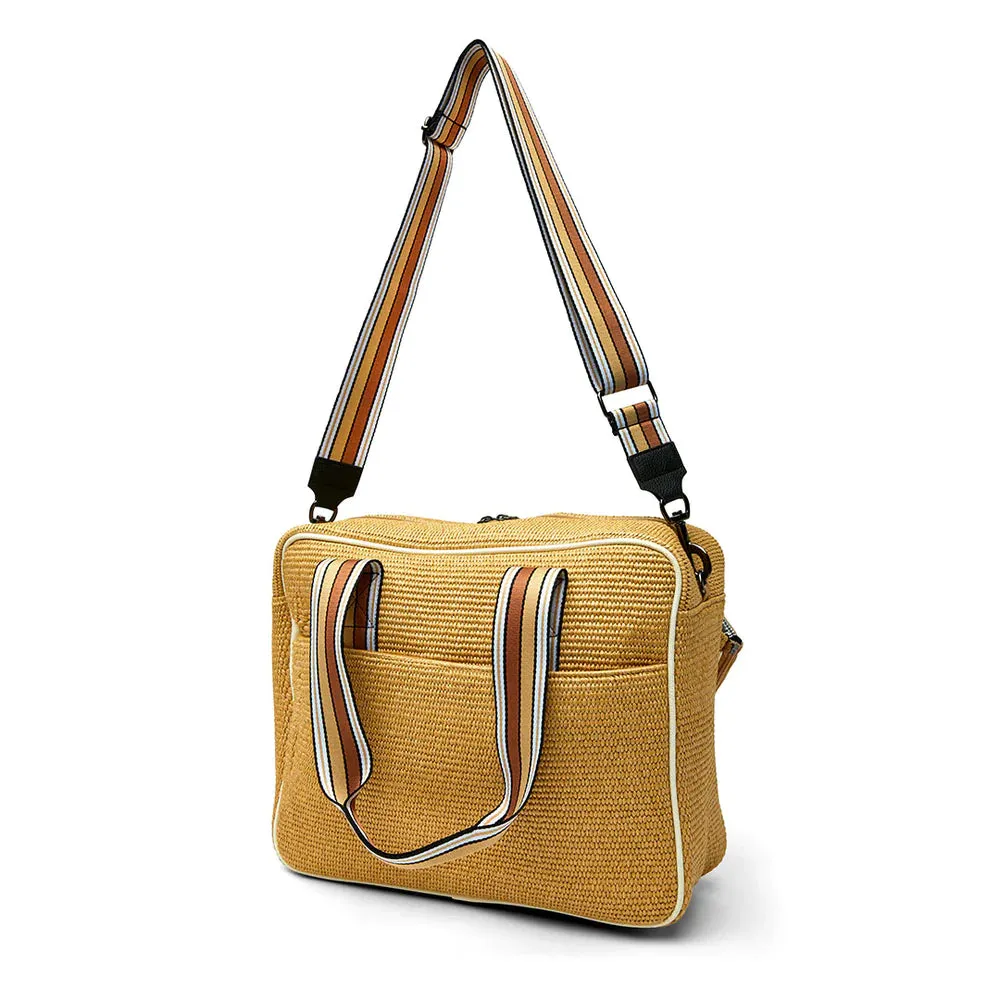 YOU ARE THE CHAMPION TENNIS BAG - Dune Raffia