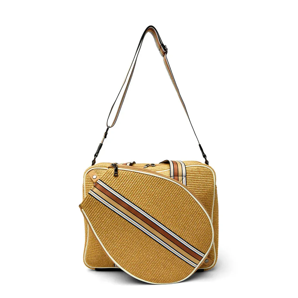 YOU ARE THE CHAMPION TENNIS BAG - Dune Raffia