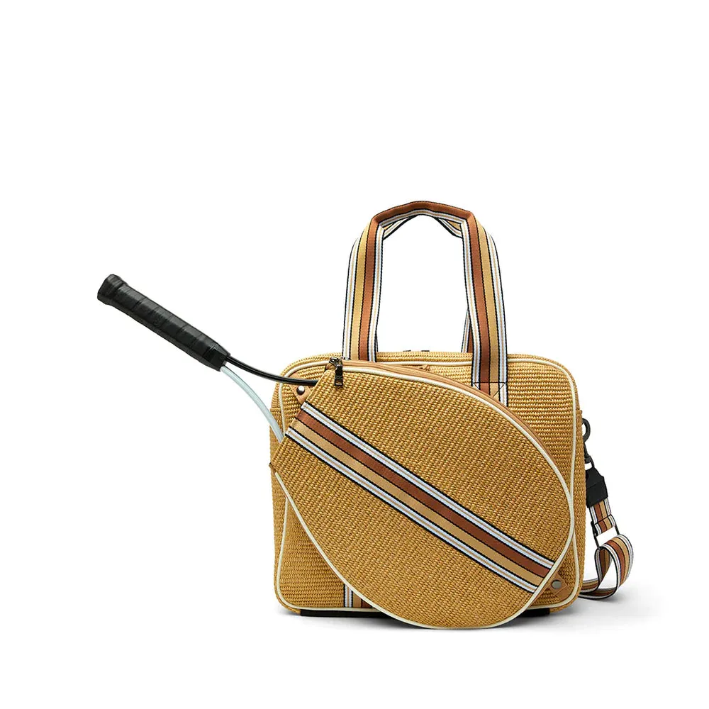 YOU ARE THE CHAMPION TENNIS BAG - Dune Raffia