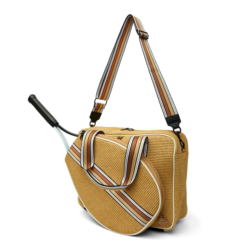 YOU ARE THE CHAMPION TENNIS BAG - Dune Raffia