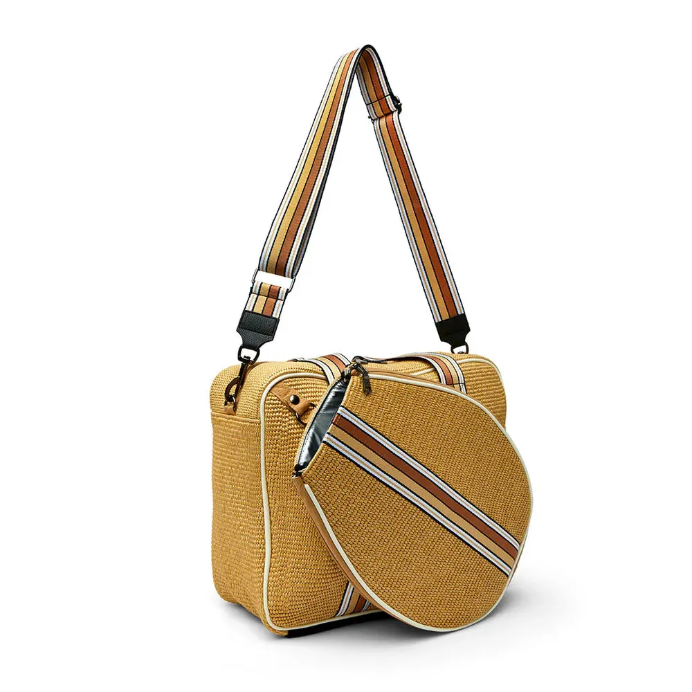YOU ARE THE CHAMPION TENNIS BAG - Dune Raffia