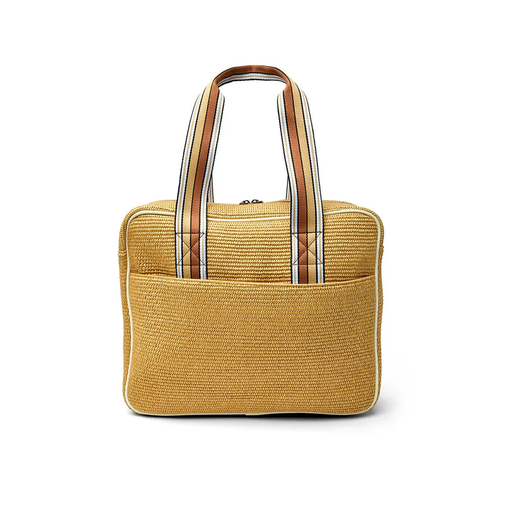YOU ARE THE CHAMPION TENNIS BAG - Dune Raffia