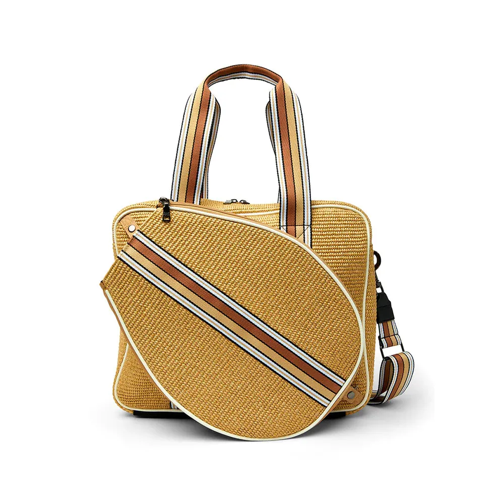YOU ARE THE CHAMPION TENNIS BAG - Dune Raffia
