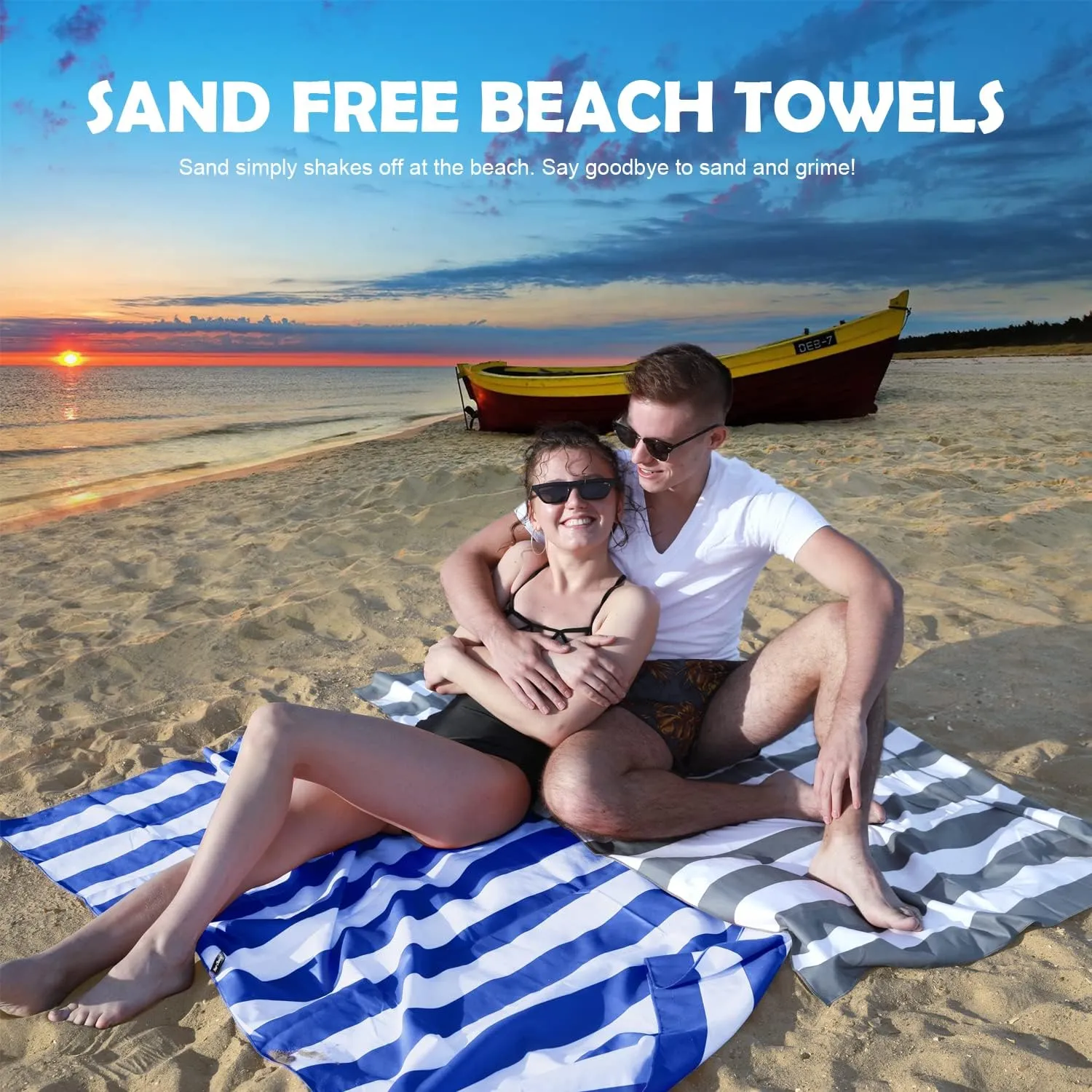 Your Choice Microfiber Quick Dry Sand-Free Beach Towel for Adults & Kids (67x35 Inch, 60x30 Inch) - Oversized, Compact, Lightweight, Absorben
