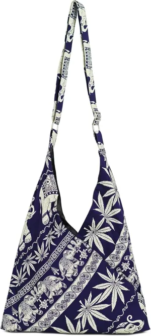 Your Cozy Shopping Bag Tote Bags Crossbody Sling Travel Bag Japaness Silk Elephant Printed