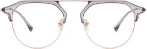 Zeelool Semi-Rimless Eyeglasses Aviator Mixed Blue Light Blocking Glasses for Women Ann TX536598