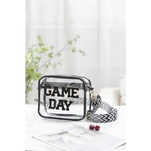 Zenana Game Day Stadium Approved Transparent Crossbody Bag