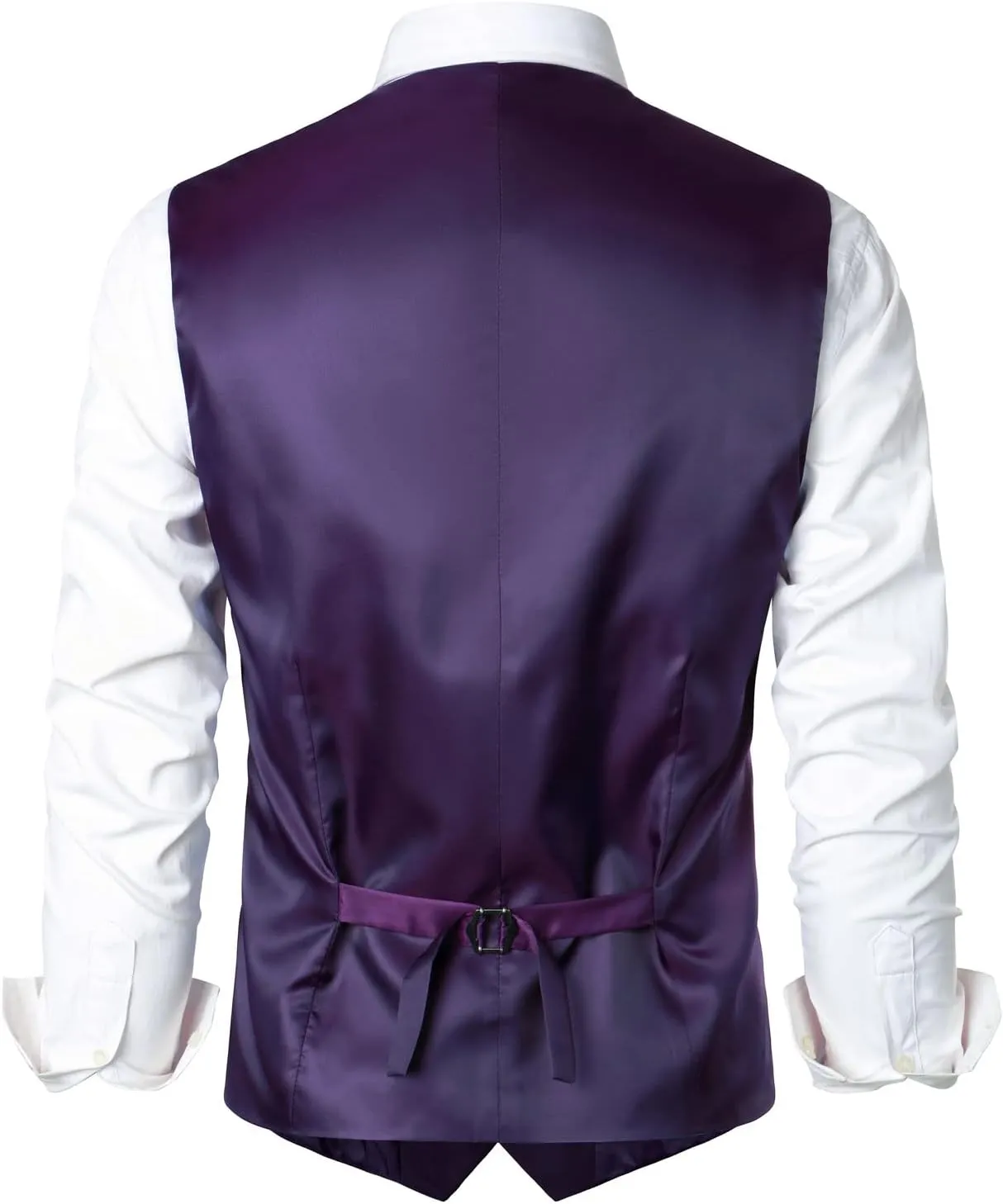 ZEROYAA Men's Hipster Urban Design 3 Pockets Business Formal Dress Vest for Suit Tuxedo