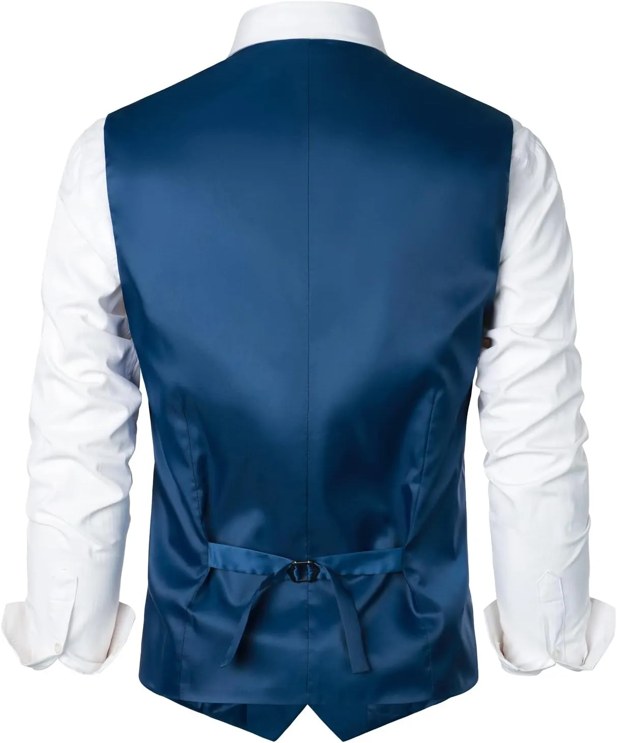 ZEROYAA Men's Hipster Urban Design 3 Pockets Business Formal Dress Vest for Suit Tuxedo